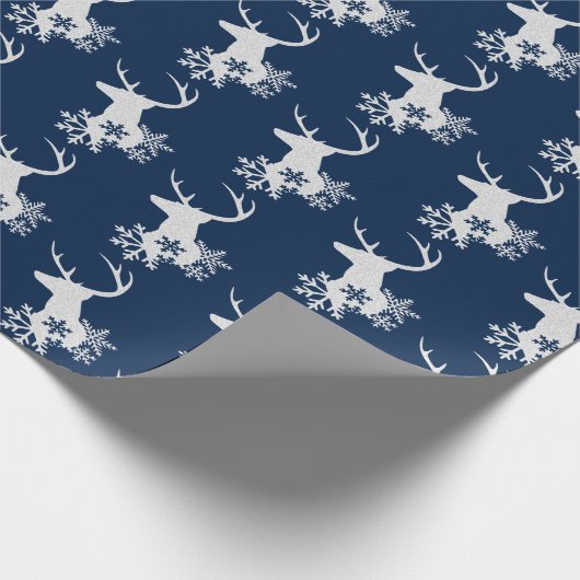 Winter White Swirl-kerstfeestdag Cadeaupapier (Hoek)