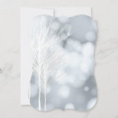 Winter White Trees Vakantie Uitnodigingen (Achterkant)