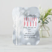 Winter White Trees Vakantie Uitnodigingen (Staand voorkant)