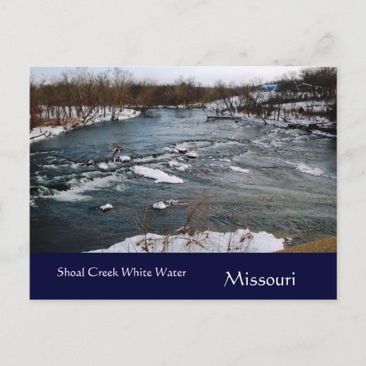 Winter White Water Missouri Briefkaart (Voorkant)