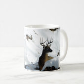 Winter Whitetail Buck Antlers Mok (Voorkant rechts)