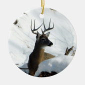 Winter Whitetail Deer Ornament (Voorkant)