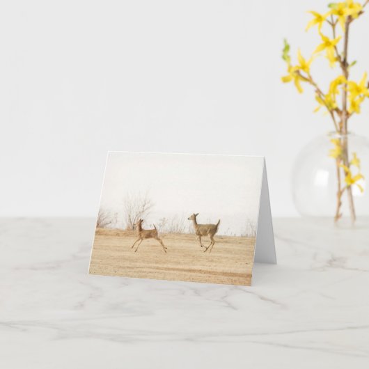 Winter Whitetails Kaart (Gele Bloem)