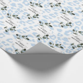 Winter Wild Glacier Leopard Cadeaupapier (Hoek)