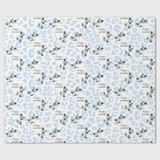 Winter Wild Glacier Leopard Cadeaupapier (Vlak)