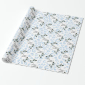 Winter Wild Glacier Leopard Cadeaupapier (Uitgerold)
