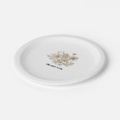 Winter Wildbloem Bloom rustieke Boho tuinen Papieren Bordje (Gekanteld)