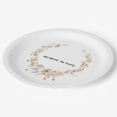 Winter Wildbloem Bloom rustieke Boho tuinen Papieren Bordje (Gekanteld)