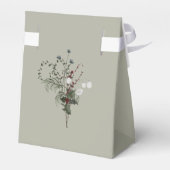 Winter wildbloem tuin bloei baby shower bedankdoosjes (Achterkant)