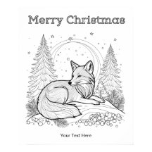 Winter Wilde Dieren Rode Vos Kerst Kleurenplaat