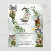 Winter Wilde Muizen 2e verjaardag Uitnodiging (Voorkant)