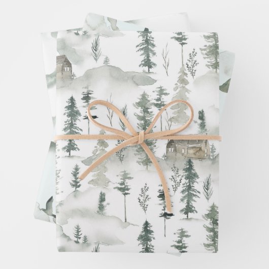 Winter Wilderness Holiday Assortation Inpakpapier Vel (In situ)