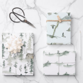 Winter Wilderness Holiday Assortation Inpakpapier Vel