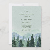 Winter Wilderness Scene Bachelorette Party nodigt (Voorkant)