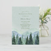 Winter Wilderness Scene Bachelorette Party nodigt (Staand voorkant)