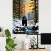 Winter Wildernis Roofdier Poster Trio (Thuiskantoor)