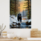 Winter Wildernis Roofdier Poster Trio (Keuken)