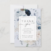 Winter Wildflower Elegant Boho Baby shower Bedankkaart (Voorkant)