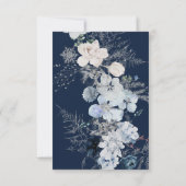 Winter Wildflower Elegant Boho Baby shower Bedankkaart (Achterkant)