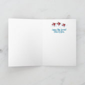 Winter Wildlife Holiday Cards Feestdagen Kaart (Binnen)