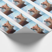 Winter Wildlife Red Fox Cadeaupapier (Hoek)