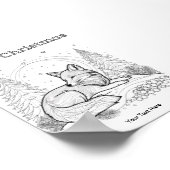 Winter Wildlife Red Fox Kerst Kleuren Poster (Hoek)