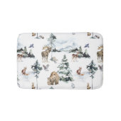 Winter Wildlife Woodland Forest Animals Badmat (Voorkant)