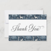  Winter William Morris Elegant Wedding Bedankkaart (Voorkant)