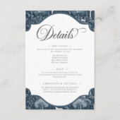  Winter William Morris Elegant Wedding Informatiekaartje (Voorkant)