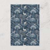  Winter William Morris Elegant Wedding Informatiekaartje (Achterkant)