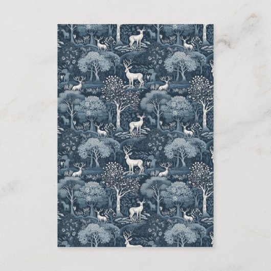 Winter William Morris Elegant Wedding Informatiekaartje (Achterkant)