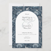  Winter William Morris Elegant Wedding Kaart (Voorkant)