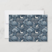  Winter William Morris Elegant Wedding RSVP Kaartje (Achterkant)