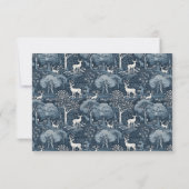  Winter William Morris Elegant Wedding Save The Date (Achterkant)