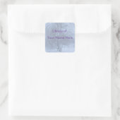 Winter Willow Tree Book Name Bord Vierkante Sticker (Tas)