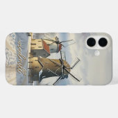 Winter Windmolen Monogrammed Hoesje- Mate iPhone Case-Mate iPhone Case (Achterkant (horizontaal))