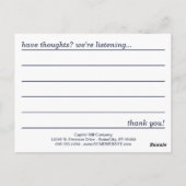 winter window commentaarkaart briefkaart (Achterkant)