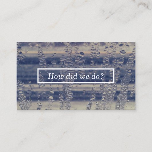 winter window commentaarkaart visitekaartje (Voorkant)