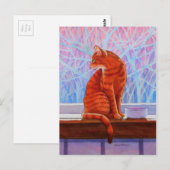 Winter Window Tabby Cat Briefkaart (Voorkant / Achterkant)
