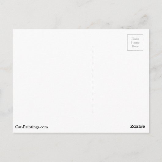 Winter Window Tabby Cat Briefkaart (Achterkant)