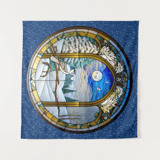 Winter Window Tapestry Wandkleed (Voorkant (horizontaal))