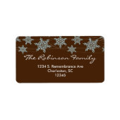 Winter Winds Kerstmis Adreslabel Etiket (Voorkant)