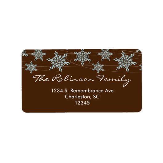 Winter Winds Kerstmis Adreslabel Etiket (Voorkant)