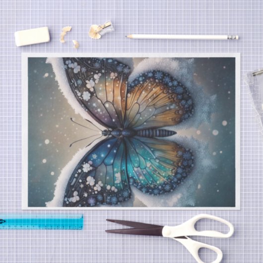 Winter Wings Vlinder Decoupage Papier (Craft)