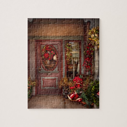 Winter - Winkel - Aangekleed voor de feestdagen Legpuzzel (Verticaal)