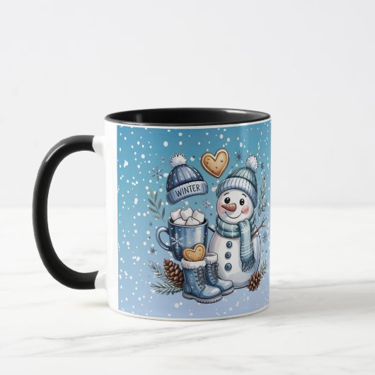 Winter Winterse Sneeuwman Mok (Links)