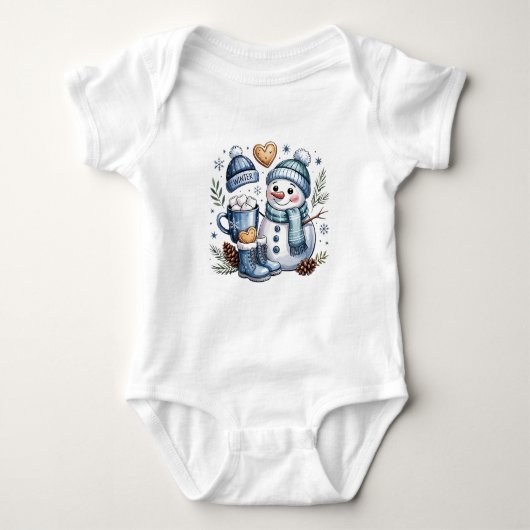 Winter Winterse Sneeuwman Romper (Voorkant)