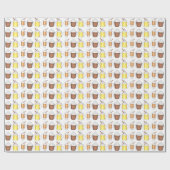 Winter Wishes Buttered Rum Caca Eggnog Drink Cadeaupapier (Vlak)