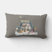 Winter Wishes Christmas Gift For Home Decor Pillow Kussen (Achterkant)