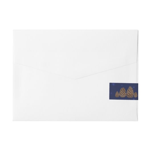 Winter Wishes Envelope Seal, adreslabel Omwikkelbaar Adreslabel (Achterkant)